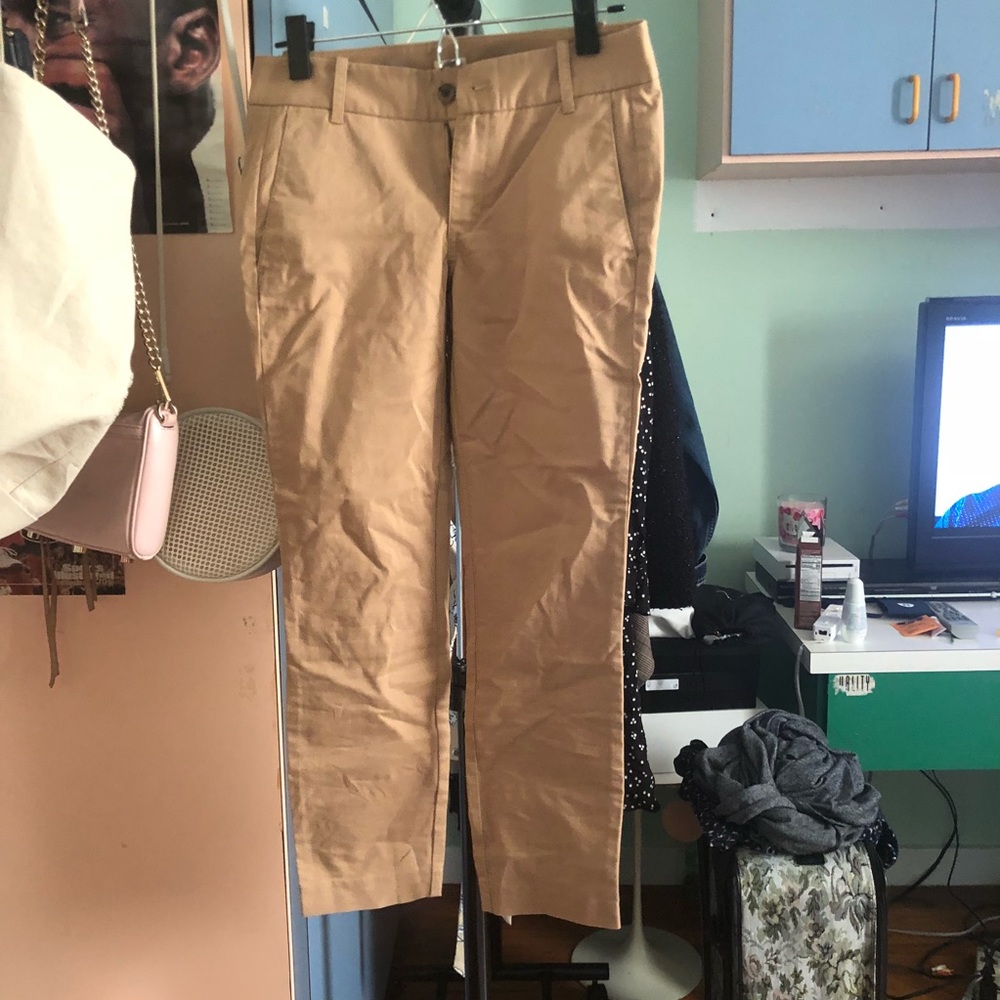 J Crew Stretch Petite Khaki Pants